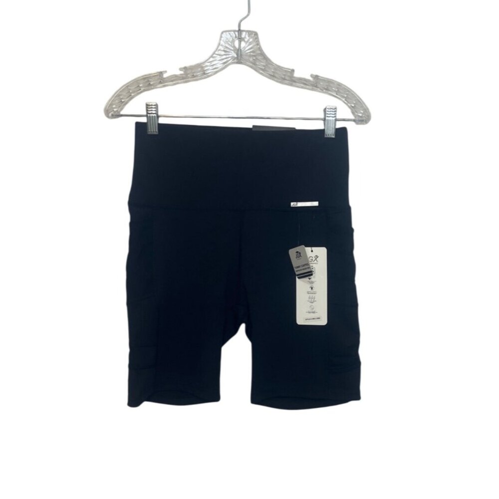 JGX Performance High Rise Compression Shorts Womens Small Black New Tummy Contro